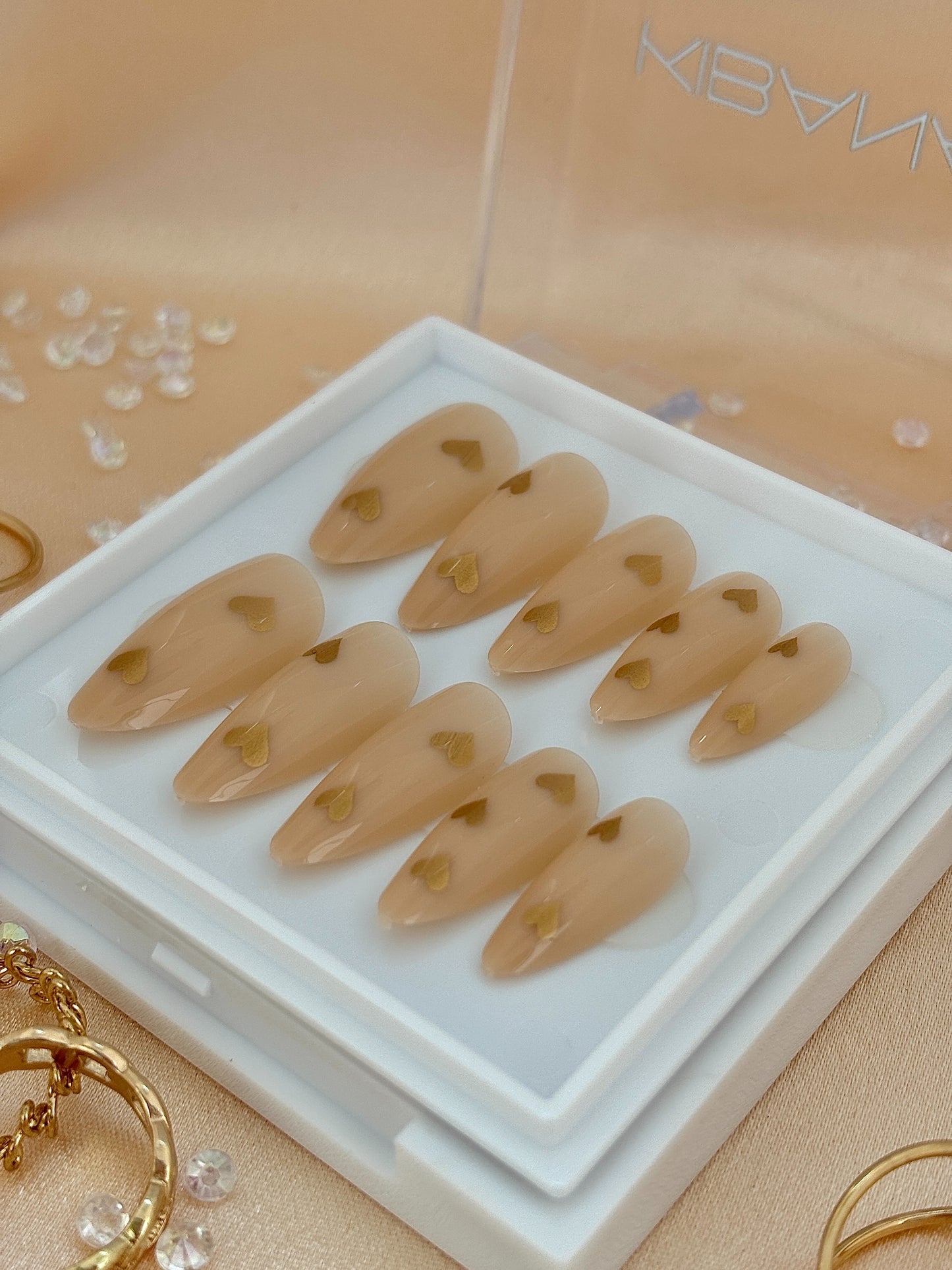 Press-On Nails Amber Mirage