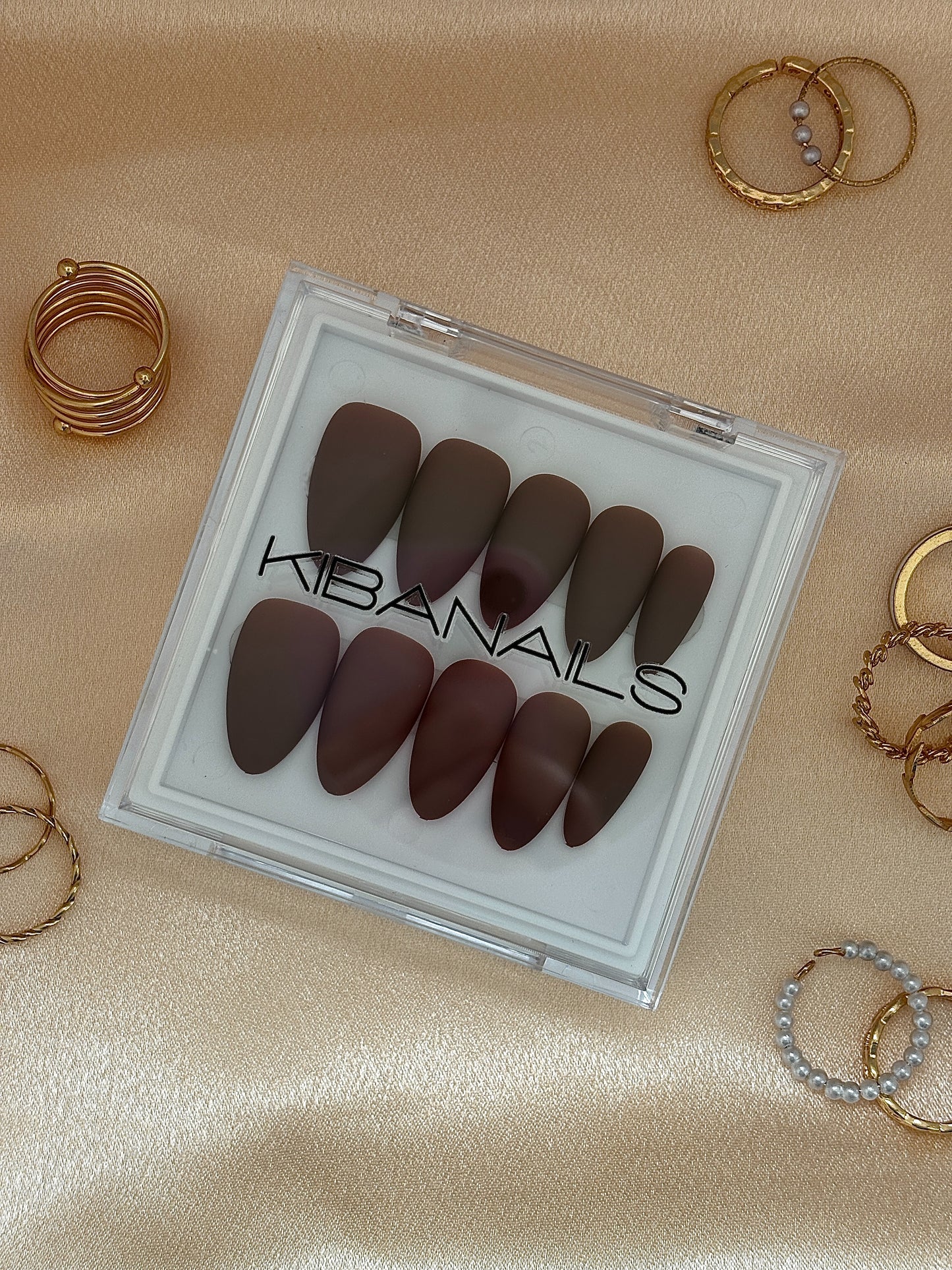 Press-On Nails Chestnut Bliss