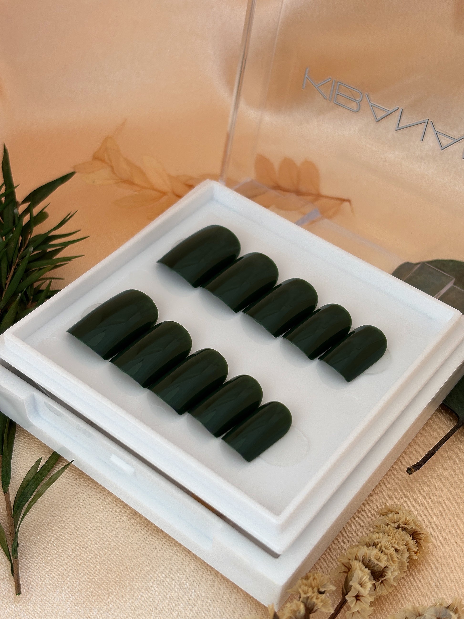 Press-On Nails Emerald Noir