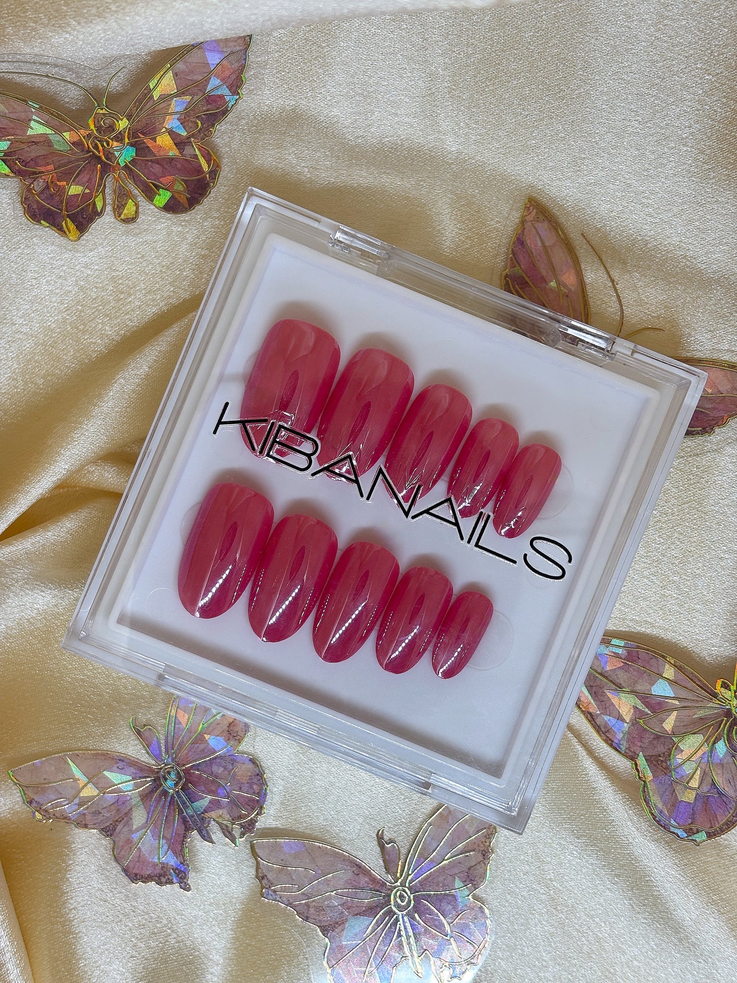 Press-On Nails Pink Lollipop