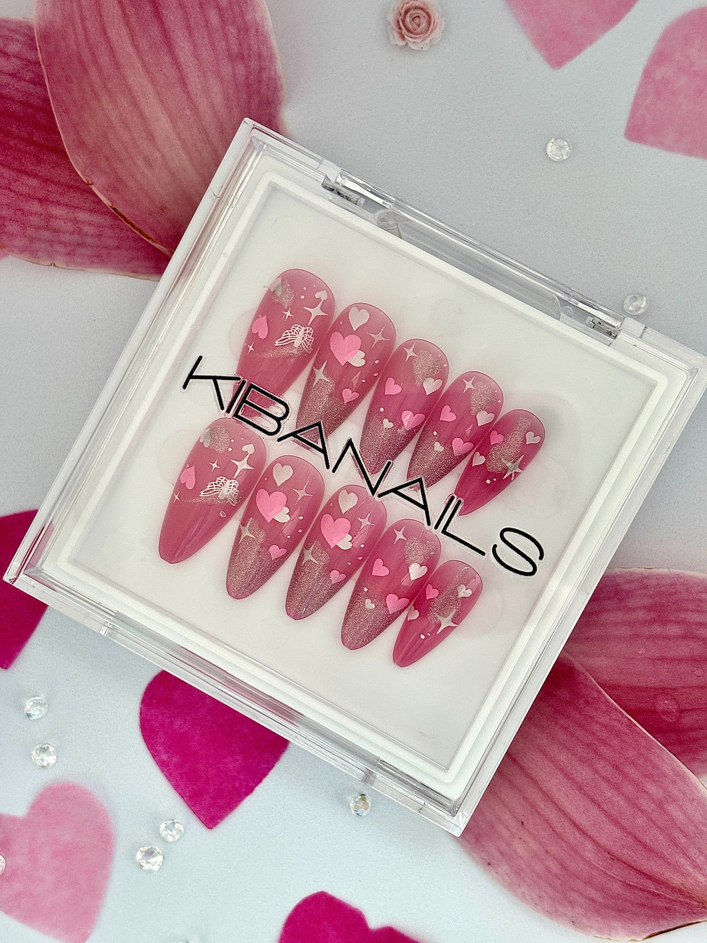 Press-On Nails Pink Sky