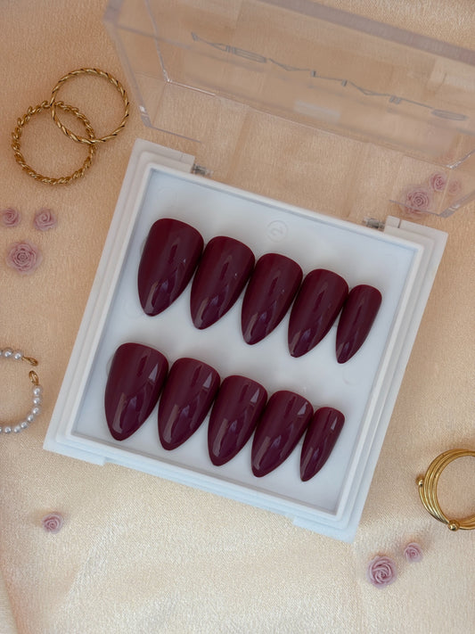 Press-On Nails Plum Amethyst