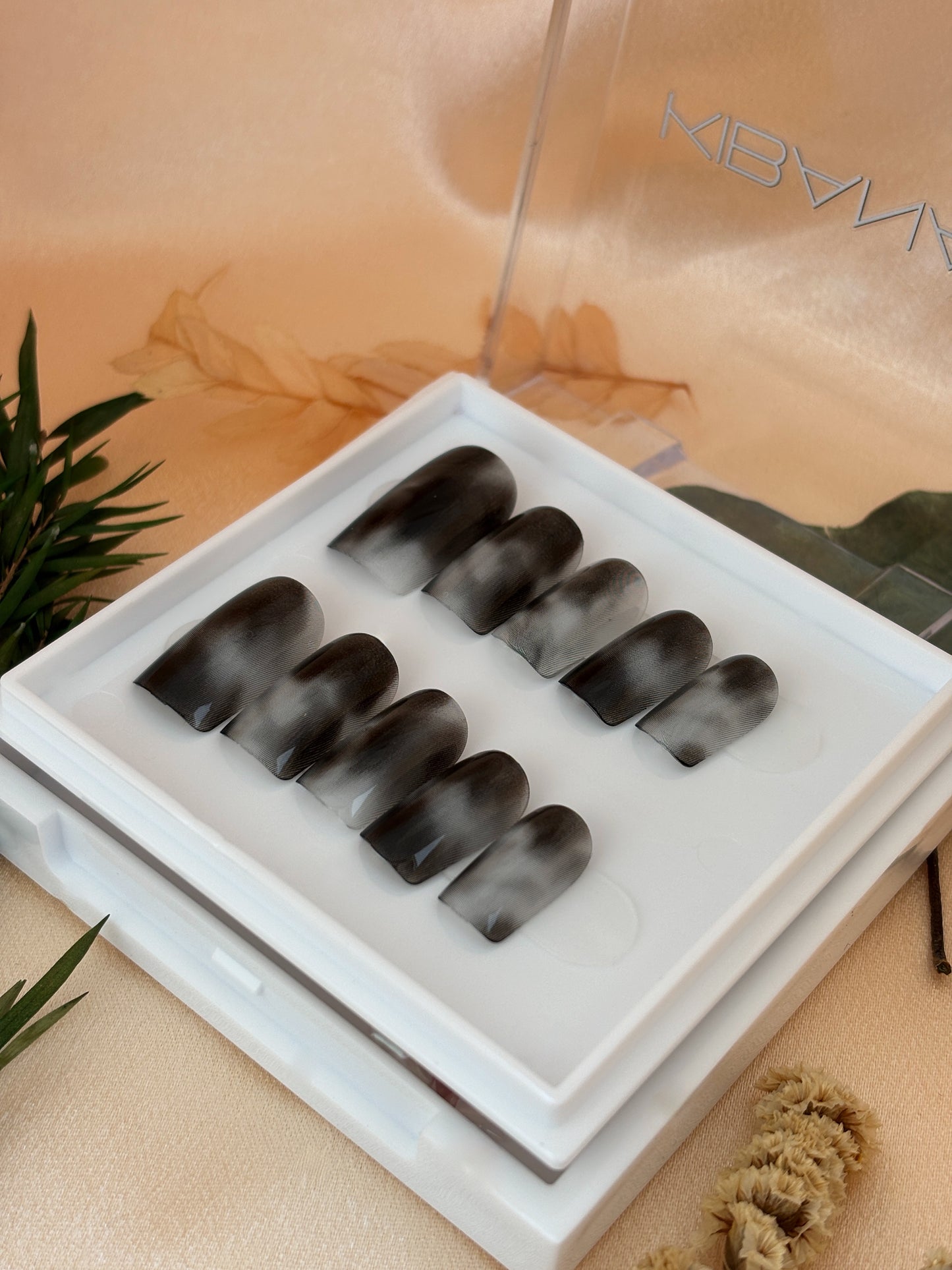 Press-On Nails Smoke & Marble