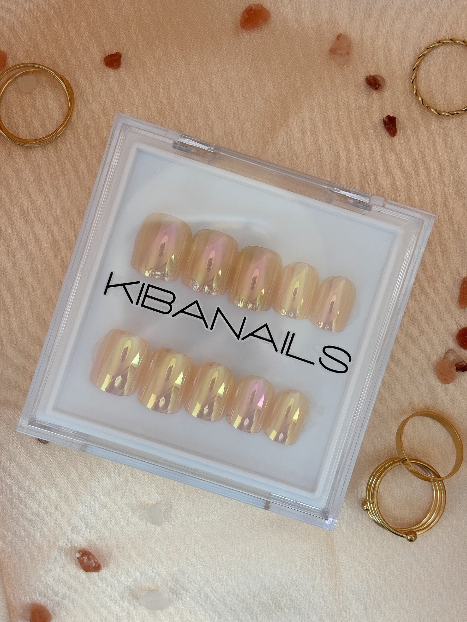 Press-On Nails Crystal Sandstone