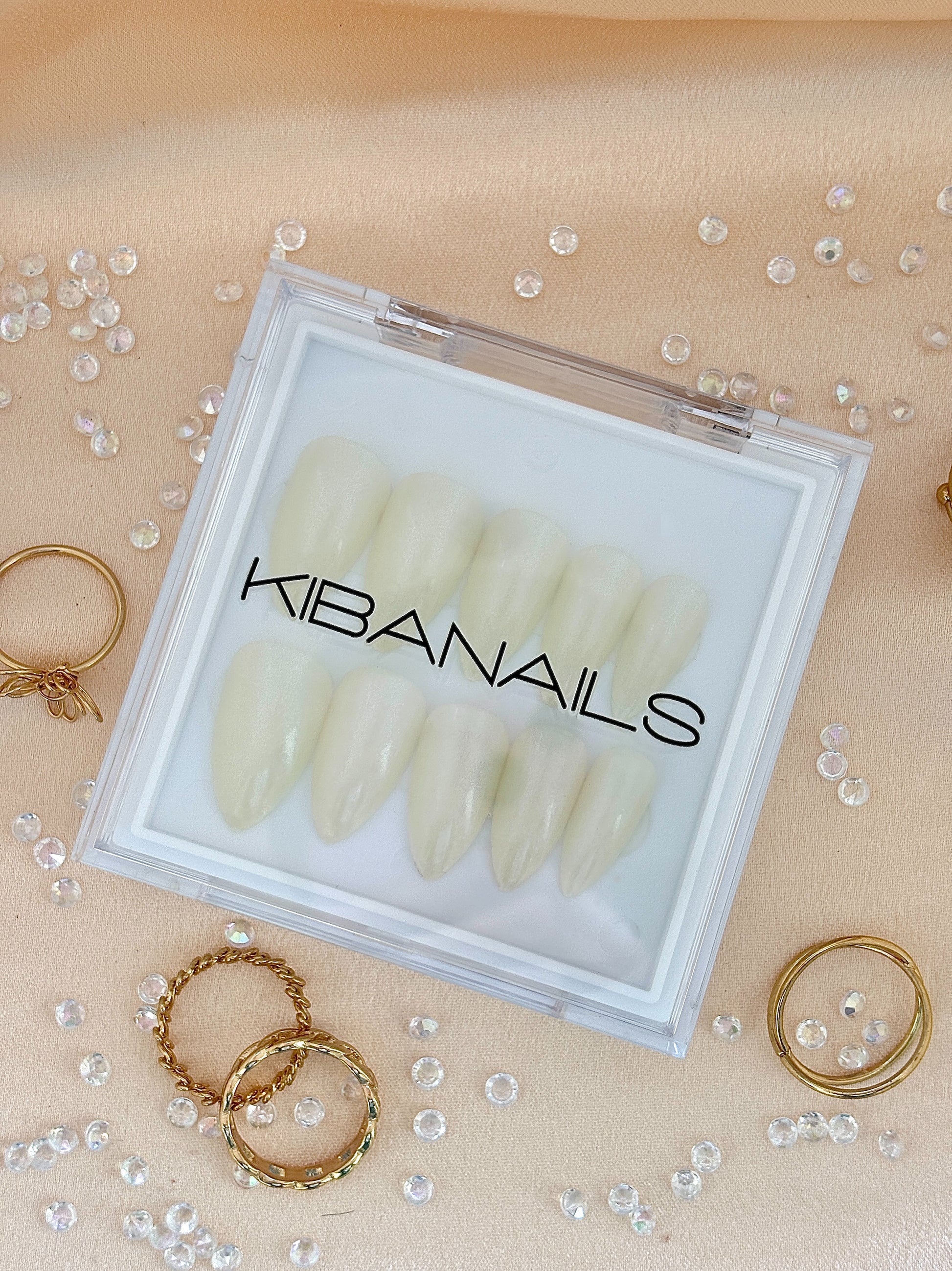 Press-On Nails Frosted Pearl