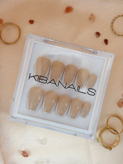 Press-On Nails Optic Square French