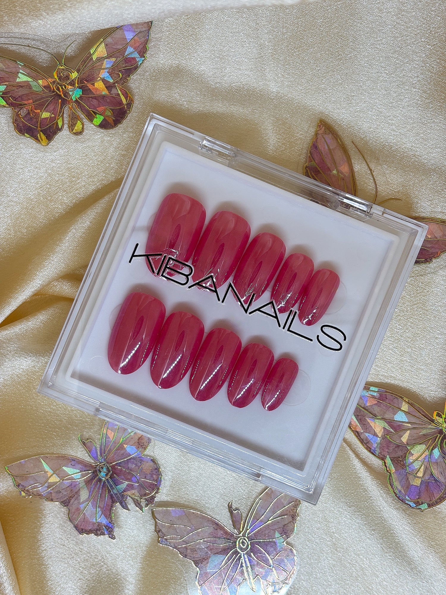 Press-On Nails Pink Lollipop