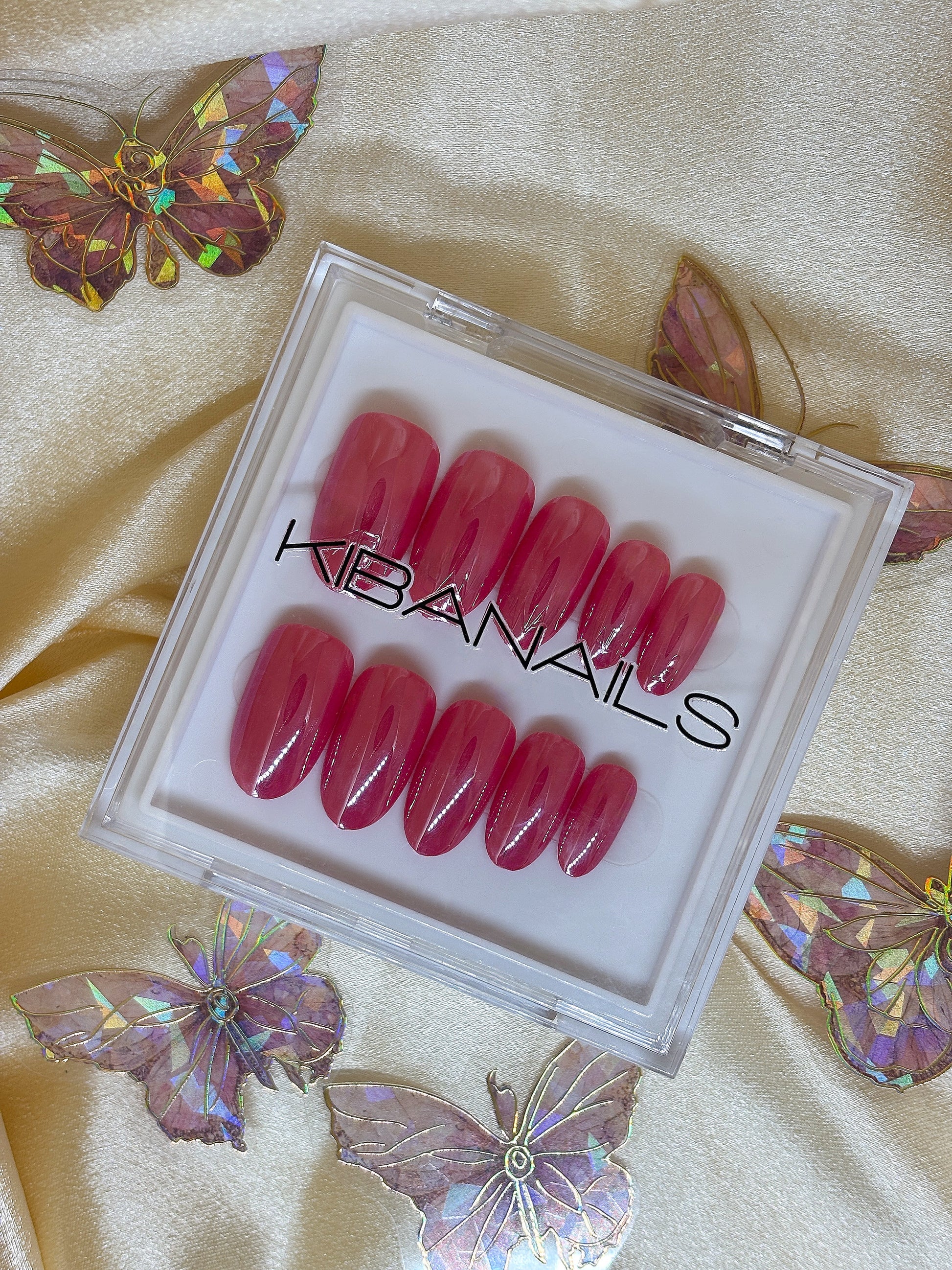 Press-On Nails Pink Lollipop