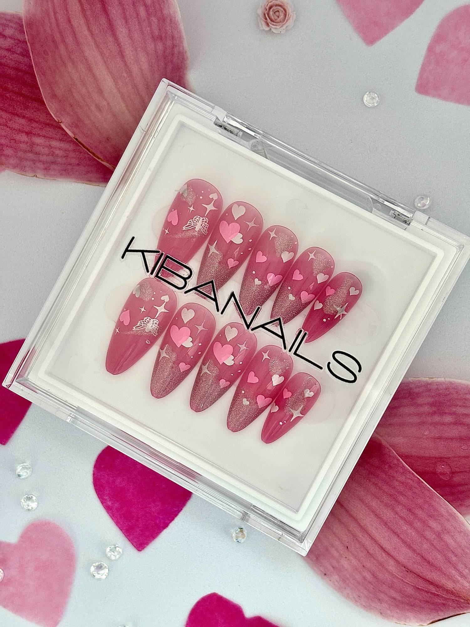Press-On Nails Pink Sky