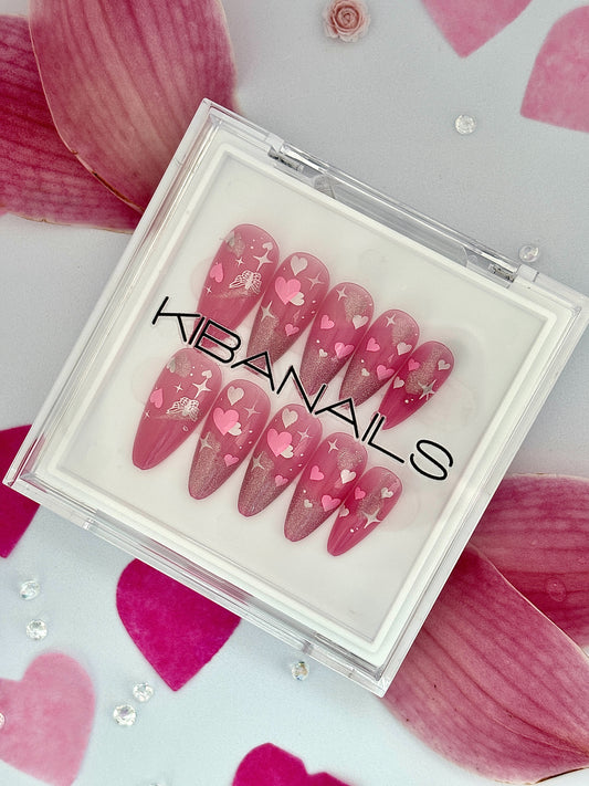 Press-On Nails Pink Sky