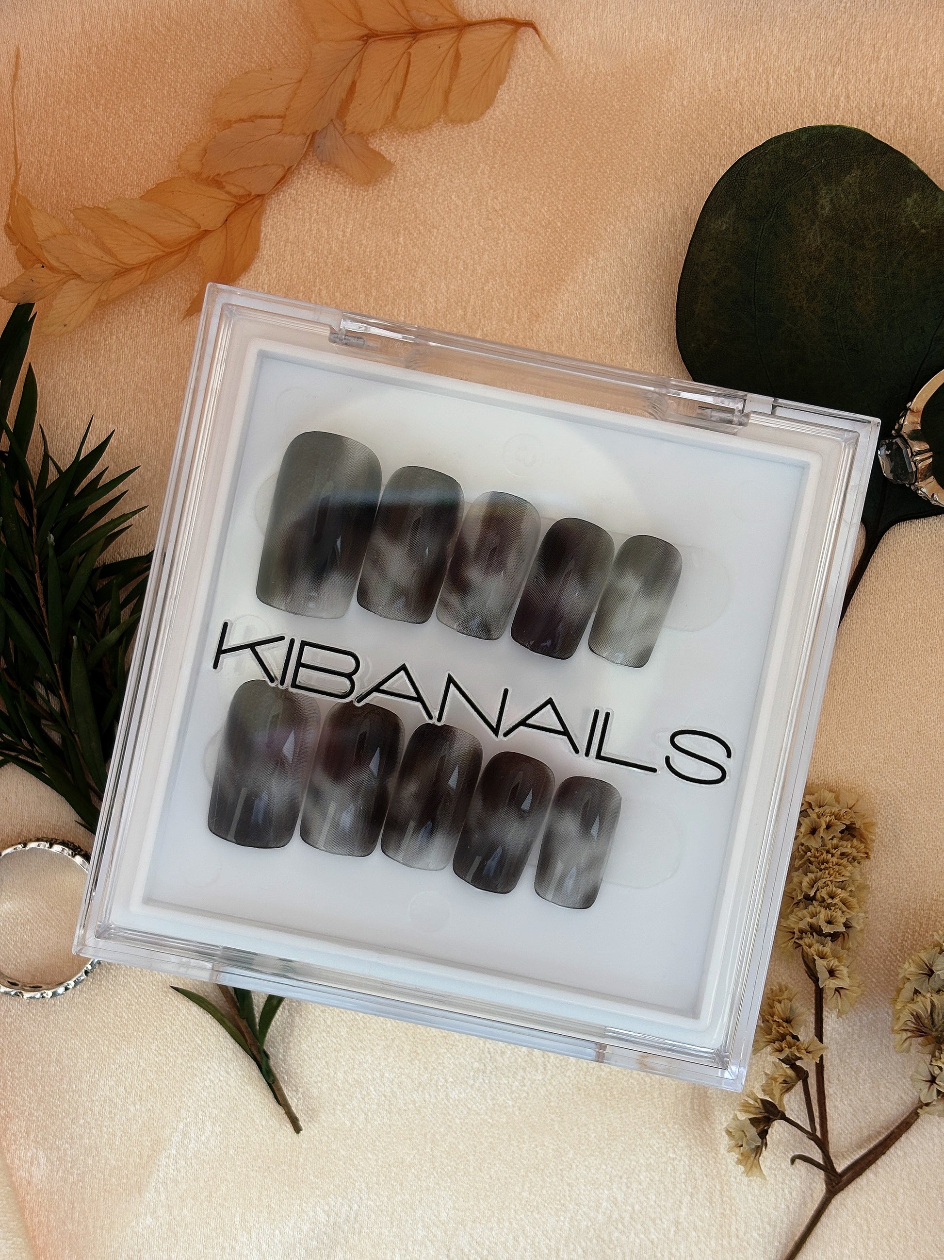 Press-On Nails Smoke & Marble